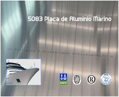 5083 Placa lámina de aluminio marino