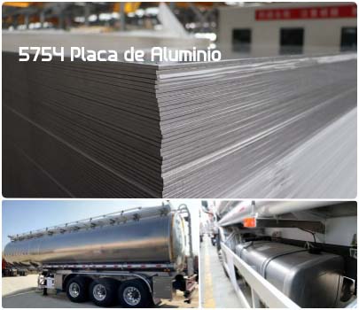 5754 Placa de Aluminio para Camión Cisterna