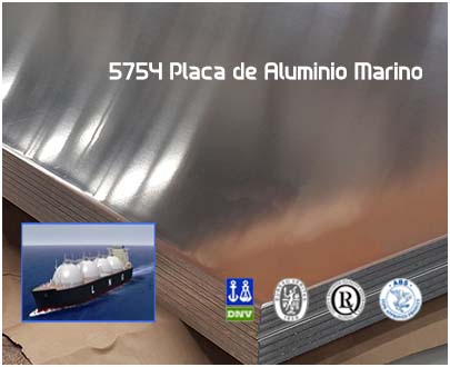 5754 Placa lámina de aluminio marino