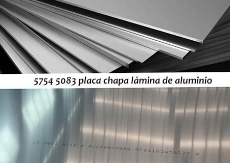 5754 5083placa chapa lámina de aluminio 5754