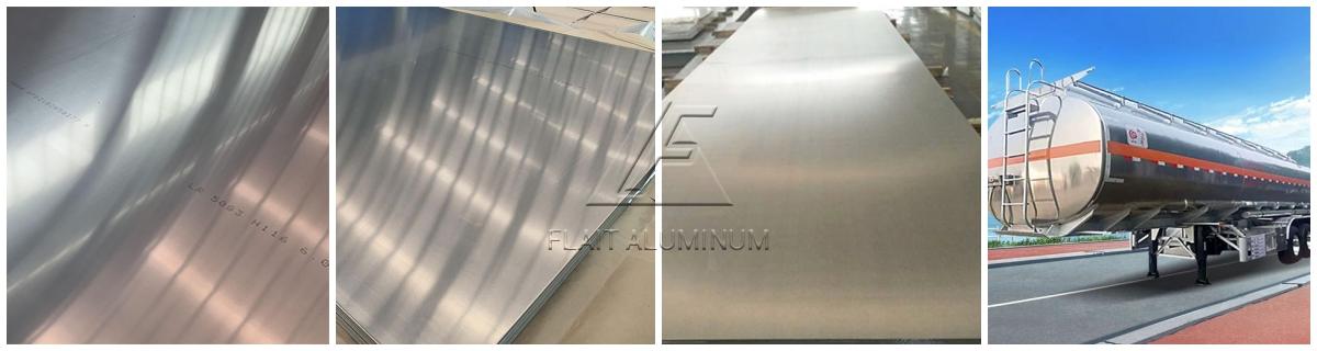 Placa chapa de aluminio 5083 para cabezal de camión cisterna fabrica