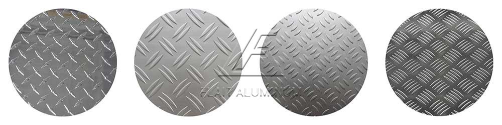 placa de aluminio en relieve 5052