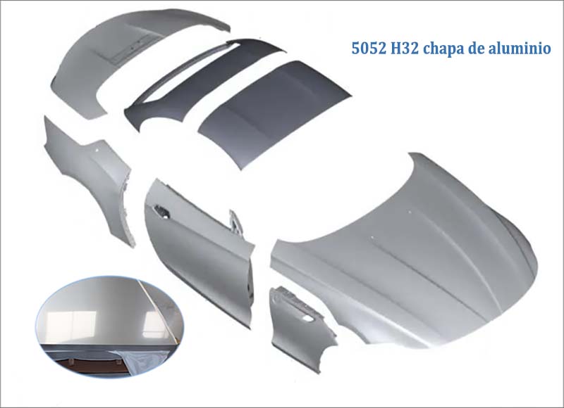 5052 h32 chapa de aluminio para paneles de carrocería