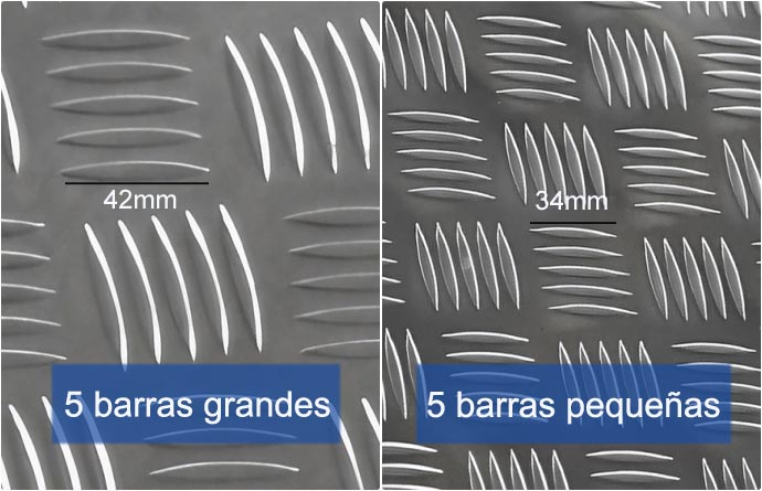 5 barras pequeñas Vs 5 barras grandes