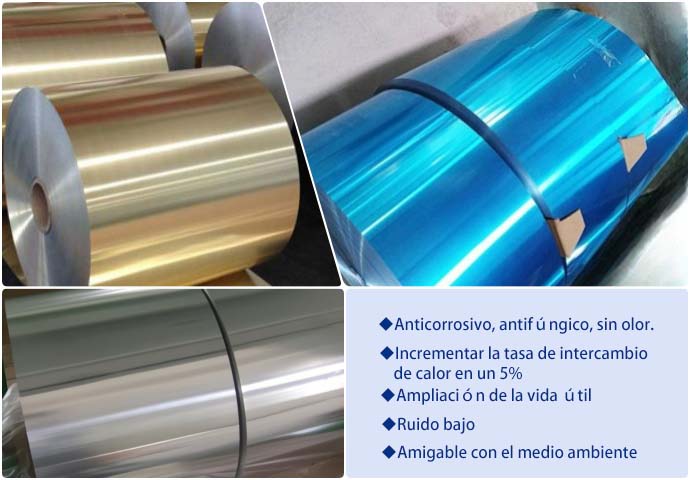 Papel de aluminio hidrofílico para aire acondicionado