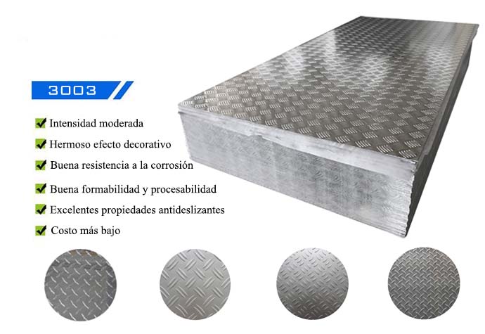 3003 H22 Lámina de aluminio antiderrapante