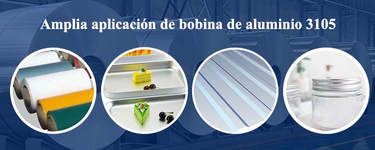 Amplia aplicación de bobina de aluminio 3105