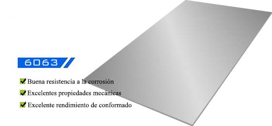 Características de 6063 placa de aluminio