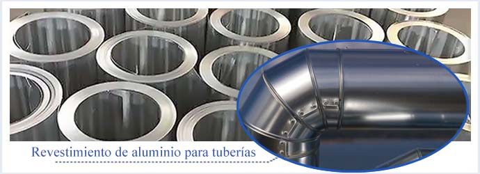 aislamiento de chapa de aluminio para tuberías