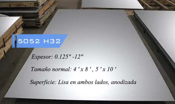 5052 H32 placa de aluminio