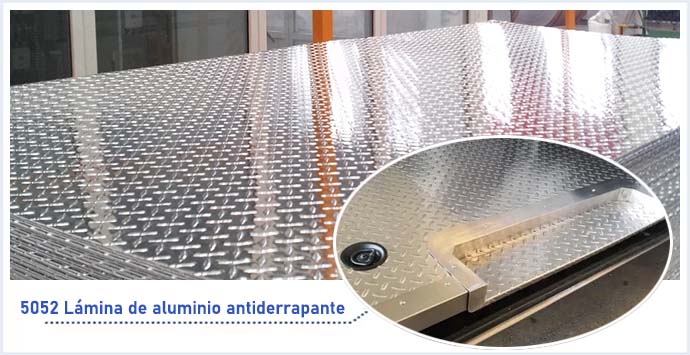 Lámina de aluminio antiderrapante 5052