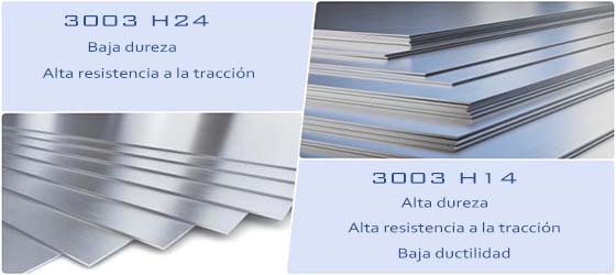 Placa de aluminio 3003 H24 VS Placa de aluminio 3003 H14