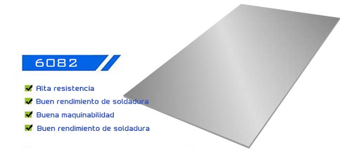 6082 placa de aluminio para piezas de automóviles