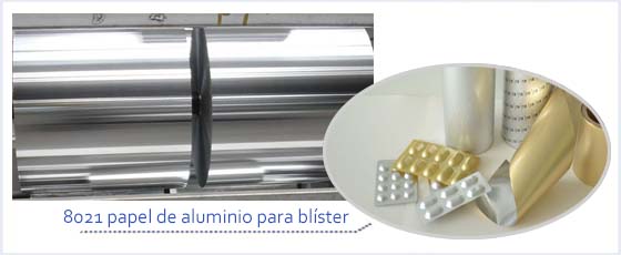 8021 papel de aluminio para blíster