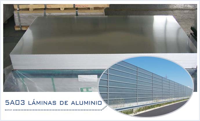 5A03 láminas de aluminio para barreras acústicas